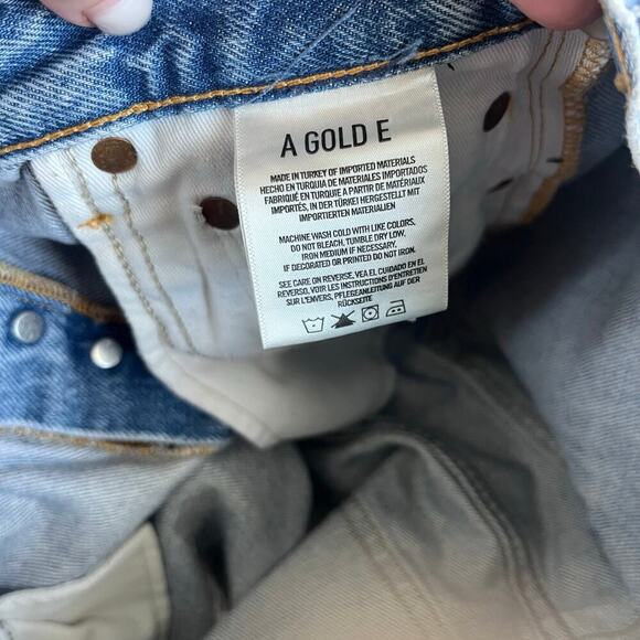 AGOLDE Girl Power Jaden High Rise Denim Shorts - Size 25 - Picture 5 of 6